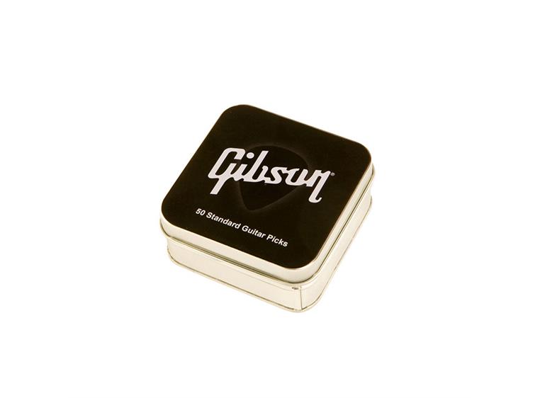 Gibson S & A GIBSON GEAR 50 Pack Picks - Thin Tin Box